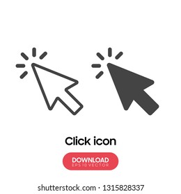 vector tap hand icon. click here, finger, touch, pointer, cursor, mouse symbol - Vector - Vector