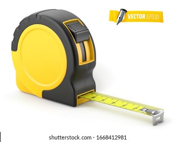 Vector Tape Measure On White Background