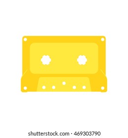 Vector tape spool music audio cassette icon 