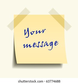 vector taped note paper