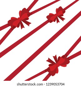 
Vector. Tapes. Bows. Red ribbons.