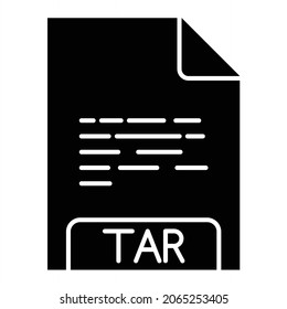  Vector TAR Glyph Icon Design
