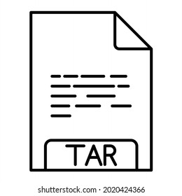 Vector TAR Outline Icon Design
