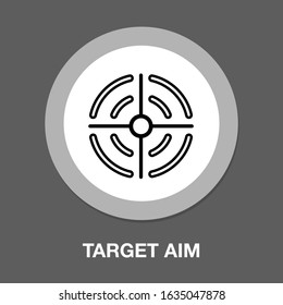 vector target aim illustration. success concept. goal symbol