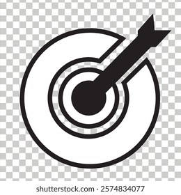 Vector target Archery arrow, Target and Aim of arrow, black color and white background