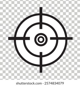 Vector target Archery arrow, Target and Aim of arrow, black color and white background