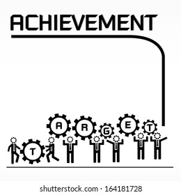 Vector of target for business achievement concept