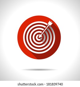 Vector target with dart icon. Eps10