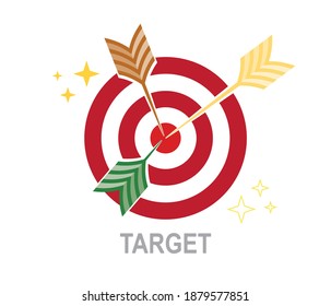 Vector target icon. Target and arrow. Premium quality graphic design. Modern signs, outline symbols collection, simple thin line icons set stock illustration
