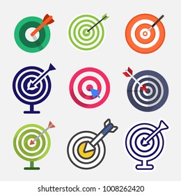 Vector target icon. Illustrations set object.