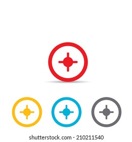 vector target icons set. logo design template