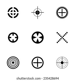 Vector target icons set on white background