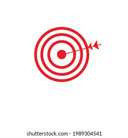 vector target illustration or dart game minimalist logo or clip art