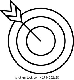 Vector Target Outline Icon Design
