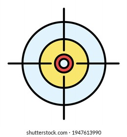 Vector Target Outline Icon Design
