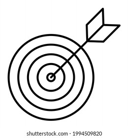 Diseño de iconos de esquema de destino de vectores
