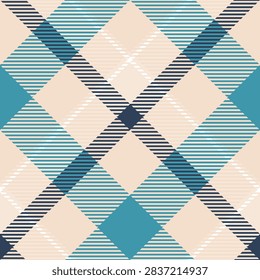 Vector Tartan Blue Seamless Pattern Scottish Tartan Illustrations