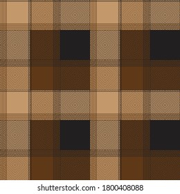 textura de tejido de tartán vectorial en un patrón cuadrado sin inconvenientes en el fondo de repetición 