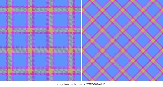 Vector tartan textile. Texture background seamless. Check fabric pattern plaid in set.