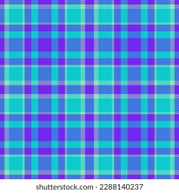 Vector tartan texture. Background pattern plaid. Fabric check seamless textile in turquoise and cyan colors.