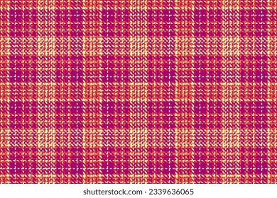 Vector tartan texture of pattern seamless plaid with a check textile background fabric in pink and red colors.
