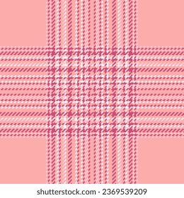 Vector tartan texture of textile plaid check with a seamless fabric background pattern in red and light colors.