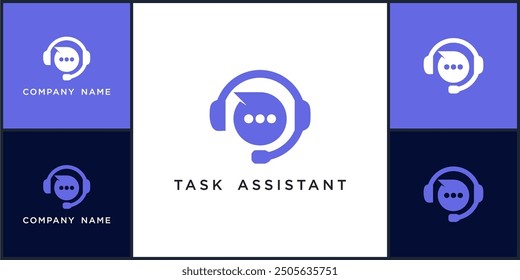 Vector of task assistant logo dan icon design template, can be used in various media easily, editable