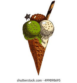 Vector tasty ice cream