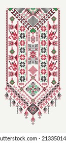 Vector tatreez ornament, traditional Palestinian embroidery pattern