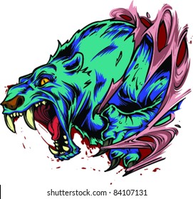 Vector Tattoo Angry Bear
