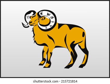 vector tattoo Aries