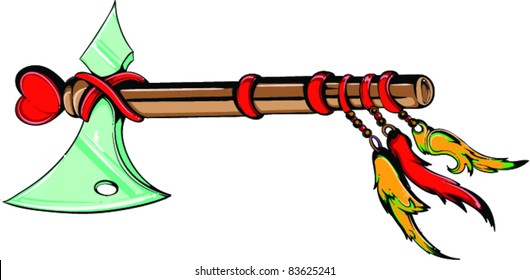 Vector Tattoo Ax With Heart