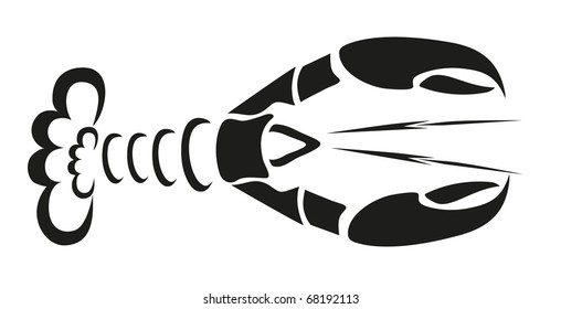 vector tattoo - black cancer