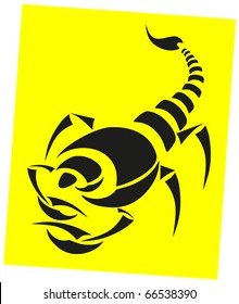 vector tattoo - black scorpion