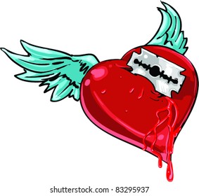 Vector Tattoo Broken Heart