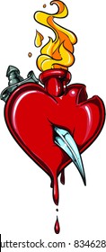 Vector Tattoo Broken Heart