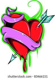 Vector Tattoo Broken Heart