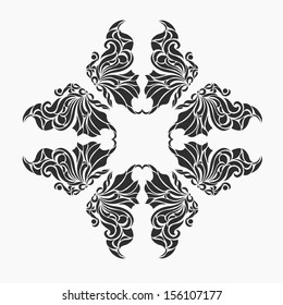 vector tattoo. Butterflies tattoo isolated design.