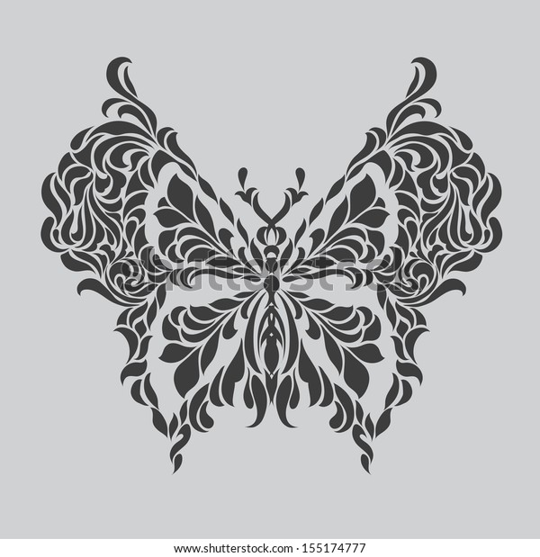 vector\
tattoo. Butterflies tattoo isolated design.\
