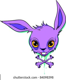 Vector Tattoo Creepy Bunny