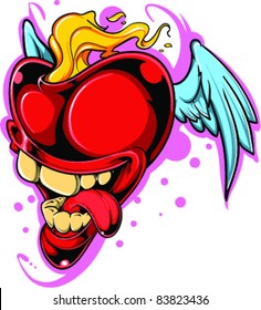 Vector Tattoo Funny Heart