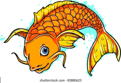 Vector Tattoo Gold Fish