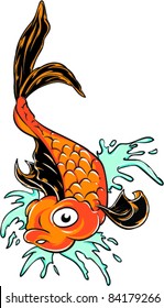 Vector Tattoo Gold Fish