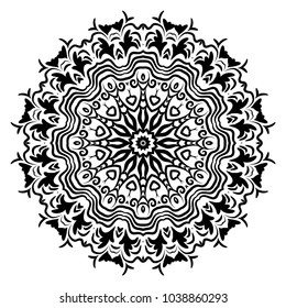 vector tattoo mandala. Decorative pattern in oriental style. Vector illustration. For design