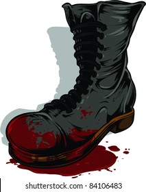 Vector Tattoo Military  Boot