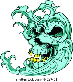  Vector Tattoo Monster Wave