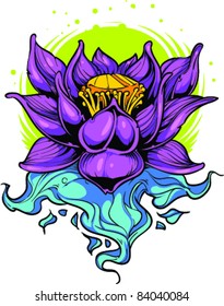 Vector Tattoo Purple, Flower