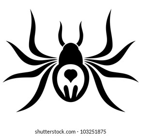 Vector. Tattoo. Spider.