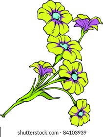Vector Tattoo Yellow Flower