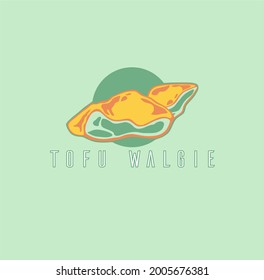 Vector "Tauhu Sumbat" or Stuffed Tofu. Bean curd stuffed with vegetables. Famous food in South East Asia.
